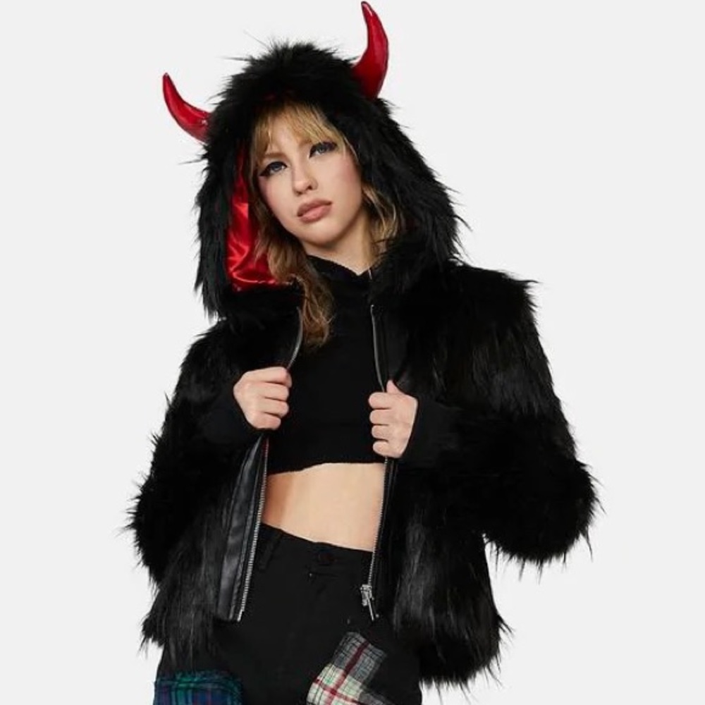 Fear The Reaper Faux Fur Jacket